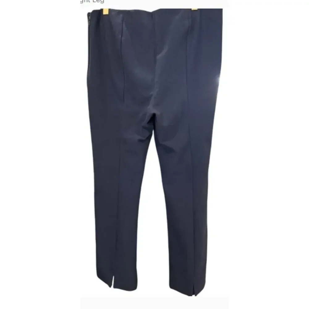 ✨ 2-PC BUNDLE VINCE Side Zip High Rise Pants XL Black & Navy Luxe EUC 🩶 - Picture 9 of 10